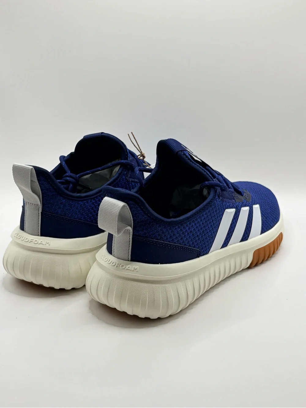 Adidas Kaptir 4.0 Blue Mesh Athletic Sneakers with White Stripes